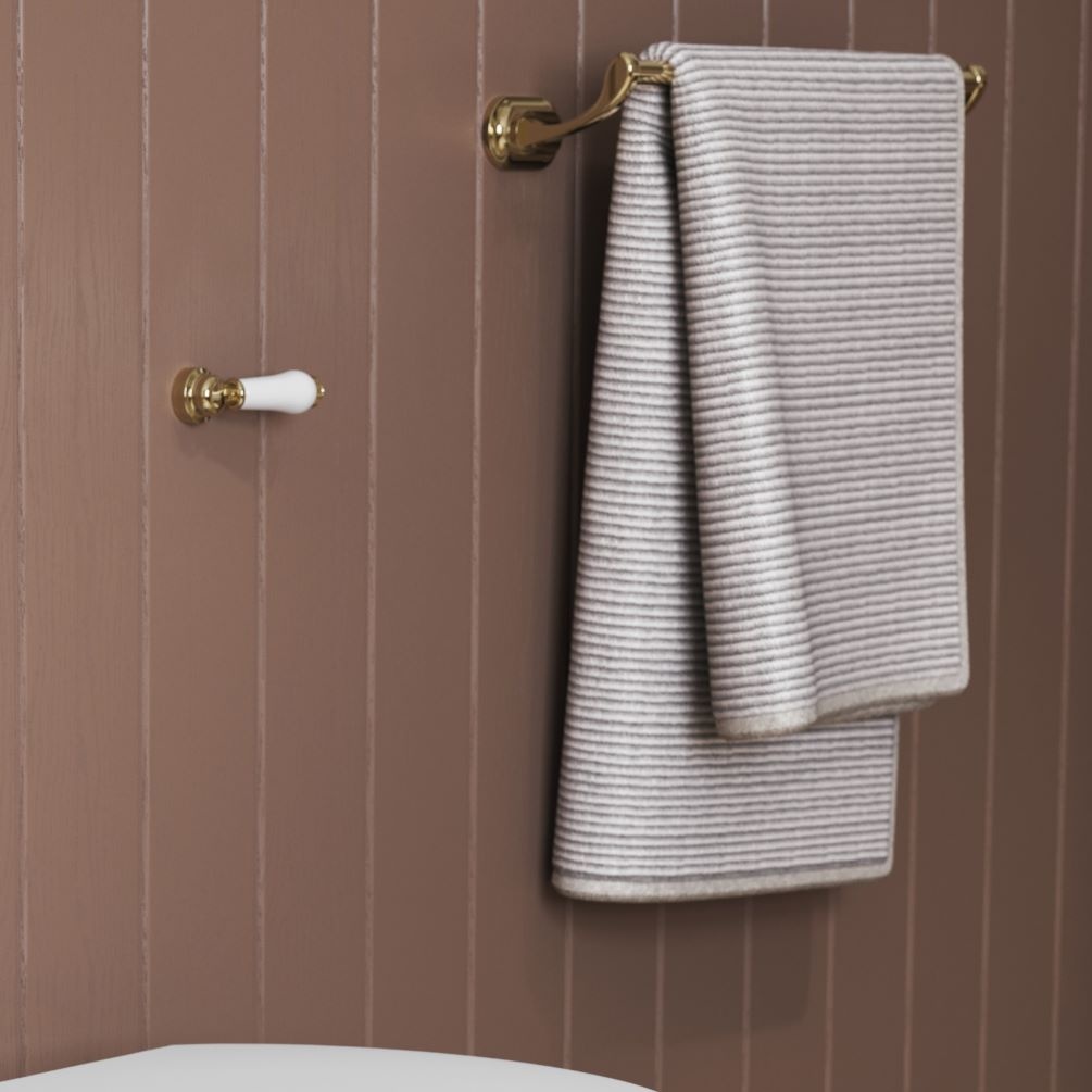 Lifestyle image of Burlington Guild 600mm Gold Towel Rail